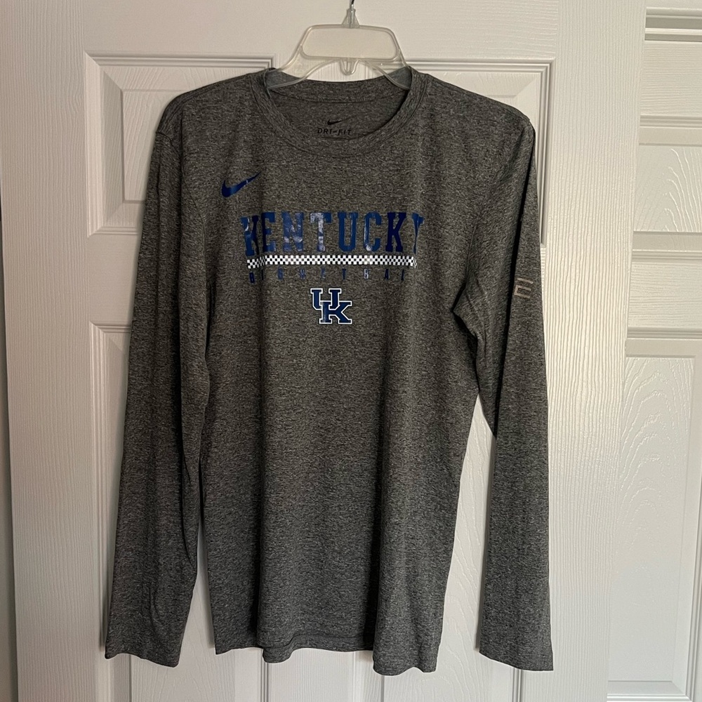 NWOT Nike Kentucky Dri Fit gray long sleeve shirt